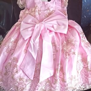 JUST IN TIME FOR EASTER!Pink & Gold Formal Toddler Dress, Brand New!NEVER WORN!